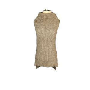 Club Monaco Sleeveless Tunic Sweater 36% Alpaca Dark Taupe Size XS